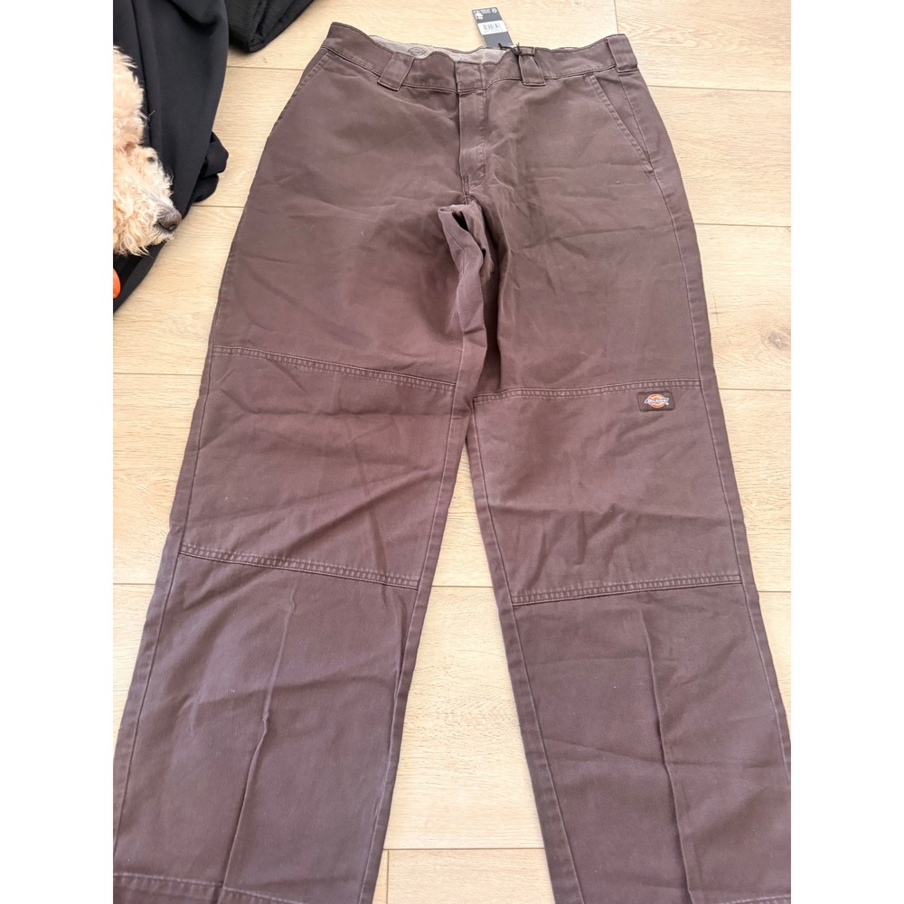 Dickies Loose Fit Double Knee skateboarding Pants Brown 34x32 Mens 231